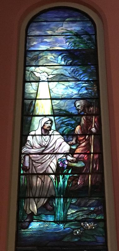 Hopkins Memorial Window:  Baptism of Jesus